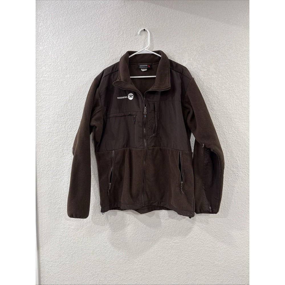 Rossignol Jacket Mens XL Brown Full Zip Fleece